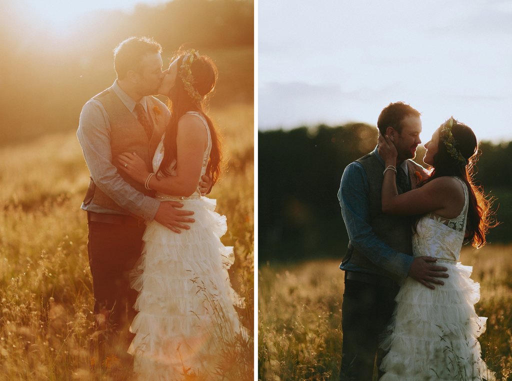 Sunset wedding in Crested Butte
