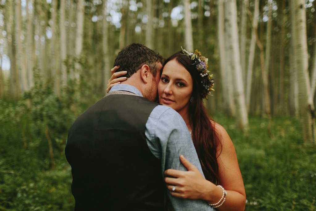 Bride and groom in Crested Butte